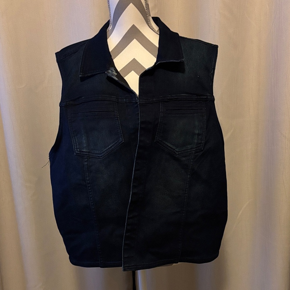 Lane Bryant Navy Denim Vest